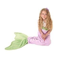 MERMAID TAIL BLANKET BY CUDDLY BLANKETS Polar Fleece Sleeping Bag Youth Age 3-10